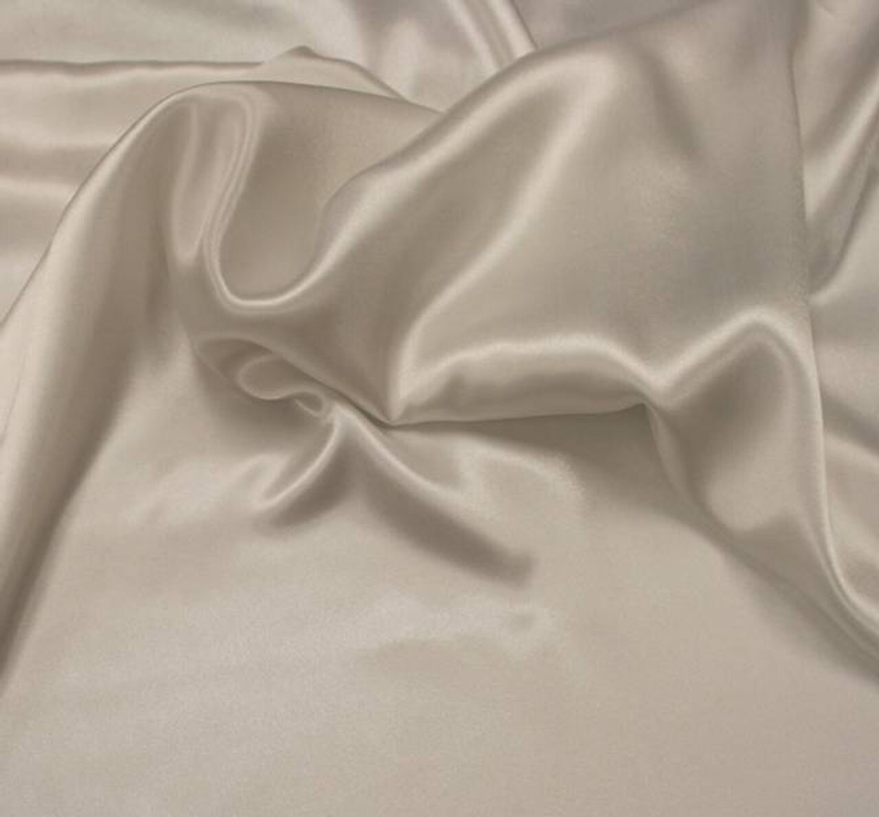 1 Yard Charmeuse Grey Satin Fabric, 58/60” Wide, Lightweight Polyester for Apparel & Crafts